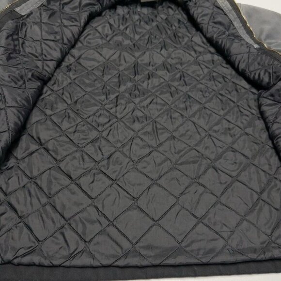Dickies Jacket Mens XL Black.Gray Full Zip Shop Mechanic Quilted Lined Canvas - Picture 14 of 16